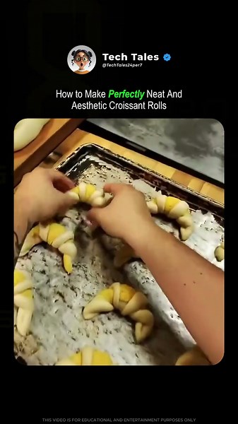 Oddly Satisfying Croissant Rolling Process