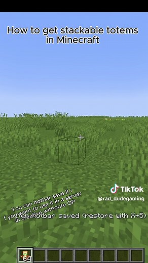 How to get totems in Mc that is stackable whatch the full vid on youtube link in my bio for command: The command: /give @s totem_of_undying[max_stack_size=64] 64