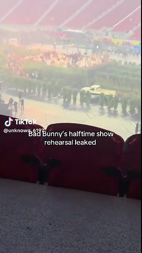 Bad Bunny's Super Bowl Halftime Show Rehearsal