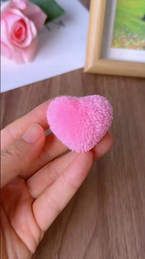 Beautiful Woolen Heart Keychain Making | DIY Heart Keychain #woolencraft #learn #craft