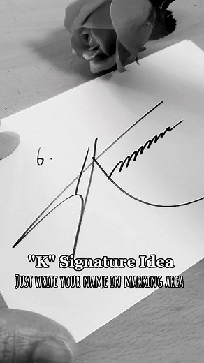 Creative K Signature Idea for Autographs and Signatures