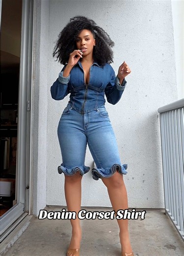 Stylish Denim Corset Shirt for Effortless Outfits