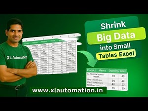 Shrink Big Data into Small Tables in Excel | How to Manage a Large Dataset into small Table in excel