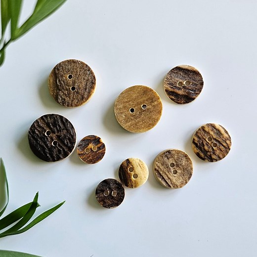 Handmade Buttons, Antler Buttons, Horn Buttons, Natural Antler Buttons, Natural Horn Buttons, Elk Horn Buttons, Deer Horn Buttons - Etsy