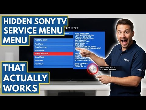 Sony TV Service Menu Codes 2025 | Enter, Exit & Disable Hotel Mode
