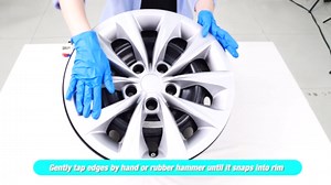 WOLFSTORM 16" Hubcaps for Toyota Camry 2015-2017 Steel Wheels, R16 Car Hubcaps Snap On Installation 16 Inch Wheel Rim Cover Set of 4, Silver