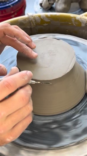 Trey Foster on Instagram: "A foot ring can either be elegant and add complexity and beauty to a pot or it can make it appear clunky. There’s nothing wrong with dog bowls 🐶, but I don’t want to eat out of one. If you’ve read this far into this caption you might be interested in an online clay community with people from around the world, making art together, and sharing tips and ideas. You should check out Clay with Trey Online. Link is in my bio. #ceramics #pottery #clay #trimming #dog"