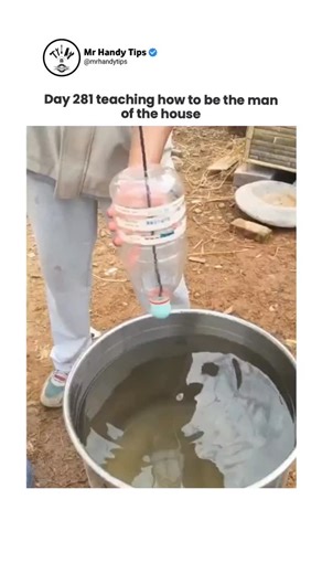 Mr Handy Tips | - This X post shares a DIY gravity-fed water filter tutorial using recycled plastic bottles and natural materials like sand and gravel to... | Instagram
