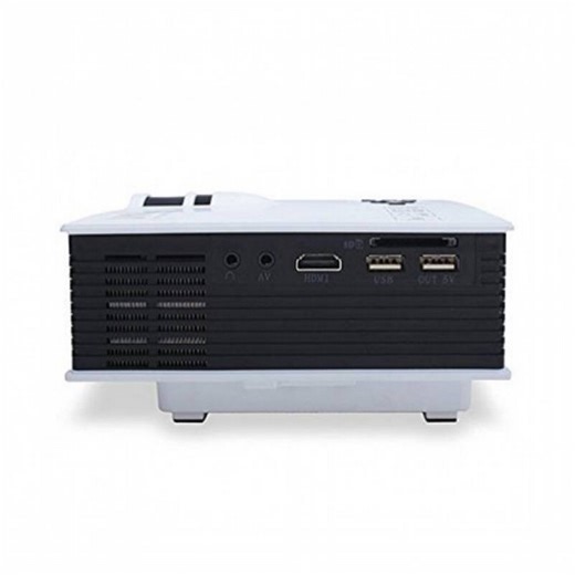 Multimedia Projector GM60 Mini LED Video Projector – 1000 Lumens, HDMI, VGA, USB, 800x480p Portable New Projector