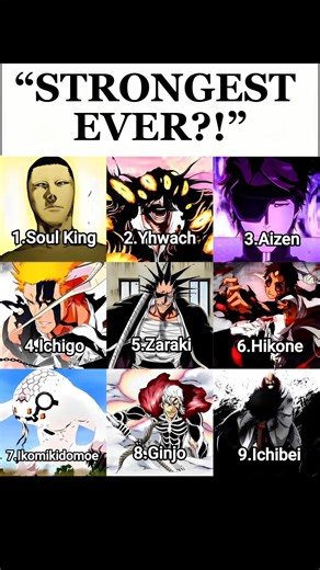 The TRUE Strongest Characters in Bleach… 99% of Fans Will Disagree 😳🔥 #shorts