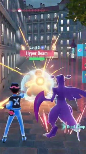 Mega Garchomp taking Dragonites Hyper Beam point blank range 🗣️🧬 #pokemonlegendsza #garchomp