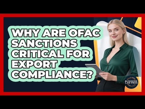 Why Are OFAC Sanctions Critical For Export Compliance? - Business Law Pros