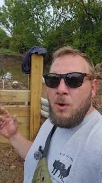 making a Dam from sandbags #dam #pond #offgrid #farm #homestead