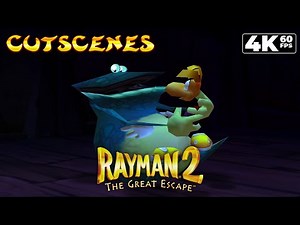 Rayman 2: The Great Escape (PC) - ALL Cinematic Cutscenes (4K60)