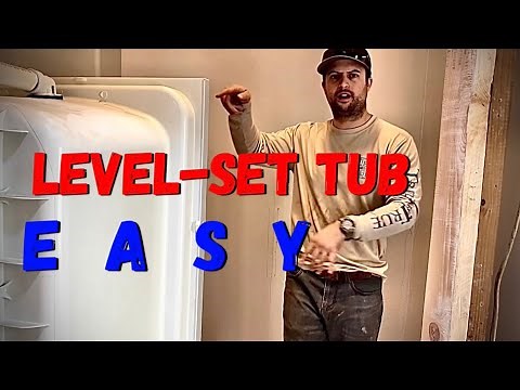 How to level and set a bathtub & shower wall.