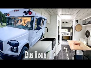 School Bus Converted Into a Beautiful Tiny Home