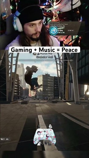 Gaming + Music = Peace #skate #audio #skateboarding #trickline #skate4