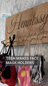 “I wanted to find something to do to keep me occupied and not sitting inside looking at screens.” Meet the 14-year-old from Camolin, Co Wexford who is making face mask holders between online classes. 😷 (Tap for best view on mobile) | RTÉ News