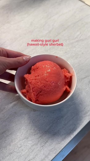 making guri guri at home 🌺🍧 recipe by @Asato Family Shop & @NYT Cooking #guriguri #sherbet #icecream #hawaii