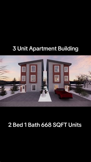 This is a three-story triplex building design for narrow lot in Phil new construction.