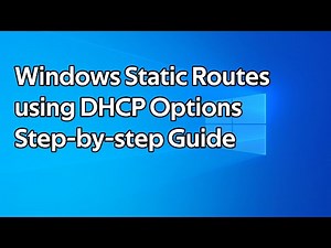 How to add static routes to devices using Windows Server DHCP options