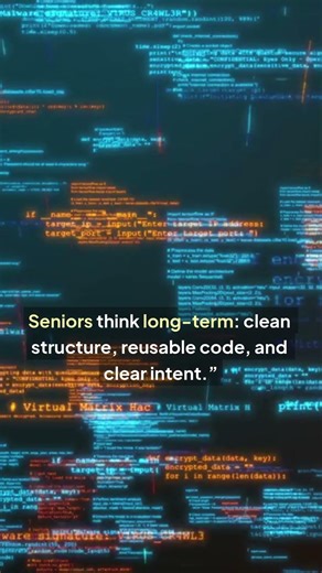 “Senior devs don’t code like this ❌ If you want to level up, fix these habits now.”