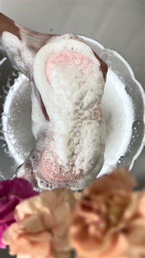 Day 2 Lathering Pink Dove to Nothing #justsoaps #oddlysatisfying #asmr