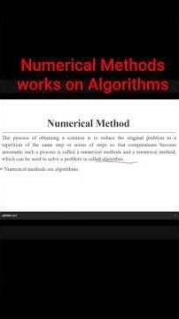 Numerical Methods work on Algorithms #numericalmethods #numericalmethods #education #exam #maths