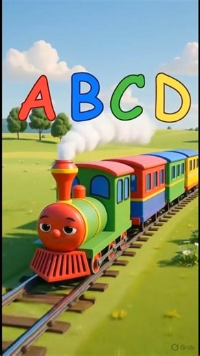 abcd train song। abcd kids song। abcd learning lyrics song। #shorts