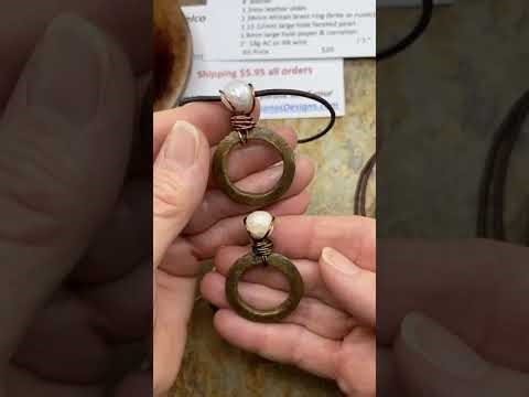 Naked Beading Chain Earrings & Wire Wrapped Focals 012822