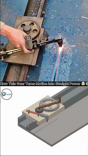 How This Gear Converts Rotation into Straight Motion 🤯⚙️ | Rack & Pinion Explained