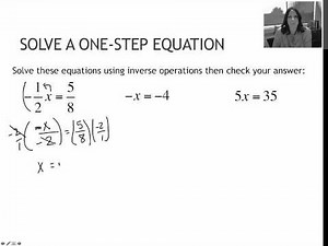 12.2 Solving One Step Equations (1.1)