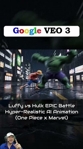 Luffy vs Hulk EPIC Battle | Hyper-Realistic AI Animation (One Piece x Marvel) #shortfilm