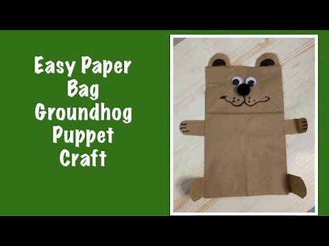 Easy Paper Bag Groundhog Puppet Craft - Quick and Cute!