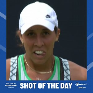 As good as it gets on match point 🤩 Madison Keys' winning moment is your #RothesayInternational Shot of the Day 💫 | LTA - Tennis For Britain