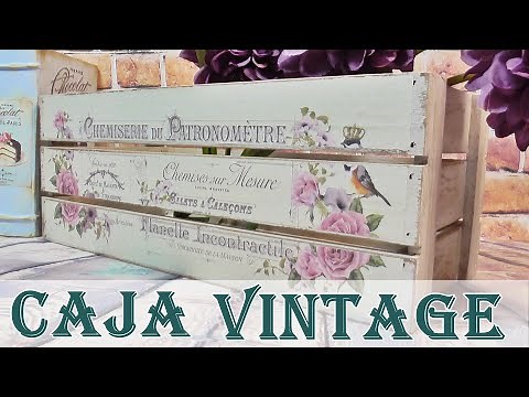 Decorar cajas de madera: Caja vintage con tinte en roble y decapado