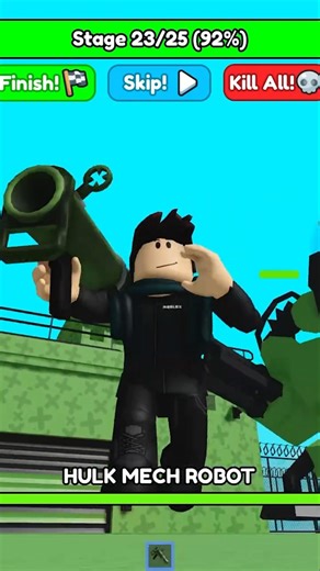DEFEATING THE GIANT HULK MECH! 🤖💥 #Roblox #Shorts #hulk