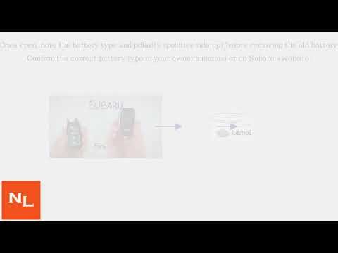 How To Change Subaru Key Fob Battery – Open Case & Replace Coin Cell