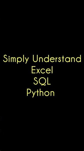 Excel vs SQL vs Python