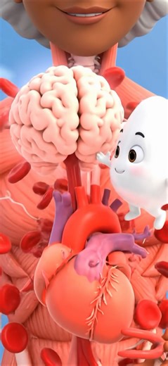 Your heart and brain are best friends 👀” #healthytips #healthanimation #bodyawareness #shortviral