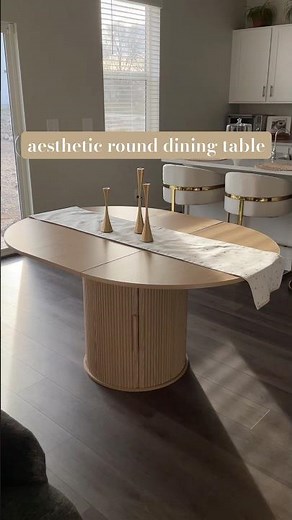 found the most aesthetic round dining table perfect for small spaces w extra storage 🤩 #homedecor