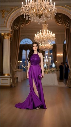 Black to Pink Sequin Halter Collection 2026 ✨ Slit Queens#SequinHalterGown #MermaidSlitGown