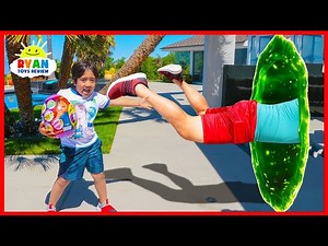 Ryan magic toy hunt adventure for Ryan's World Giant Surprise Eggs!!! - Videos For Kids