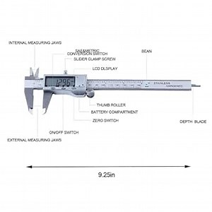 Electronic Digital Caliper Tools, High Precision Metal Measuring Tools, Home Digital Display Vernier Calipers,Metric inch Switching, Waterproof and Dustproof,LCD Display