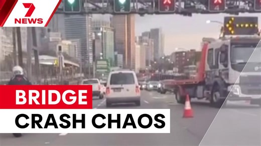 Harbour bridge collision causes major traffic delays