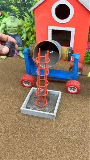 🚜🔥 Diy Mini Tractor Making Cement Pillar | Amazing Real Working DIY Machine #shorts #youtubeshorts