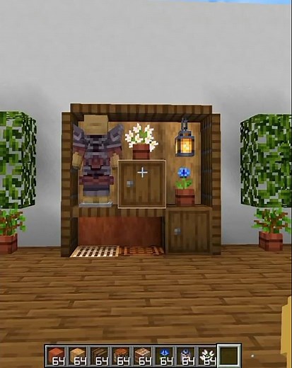 How to Build Spruce Furniture in Minecraft 🌲🗄️ | Easy & Aesthetic Tutorial 🎮#minecraft #shorts