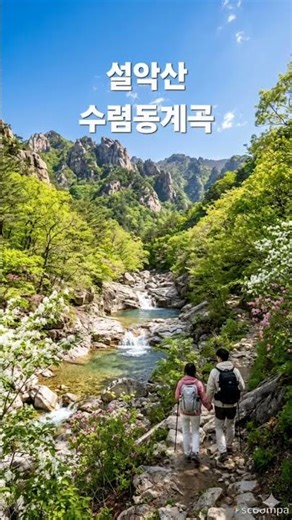 2026년 5월 16일 한국계곡길 설악산 구곡담계곡 수렴동계곡 용소계곡. Famous Valley. Korea. AI 와 이용화 작.
