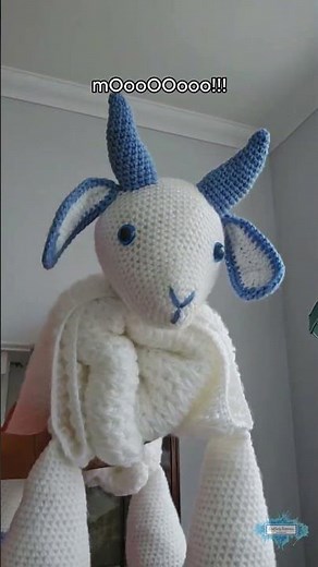Learn how to crochet the Bobble Stitch to make this goat blanket! Find in my shop #craftinghappiness