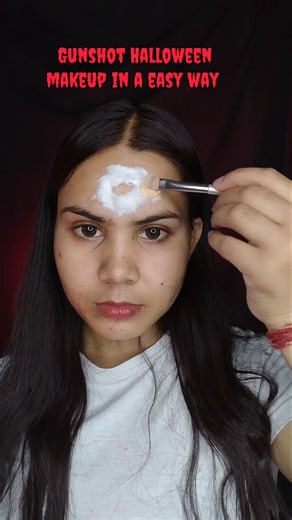 Halloween Gunshot makeup 🎃 #halloween #makeup #shorts #trending #youtubeshorts #tutorial